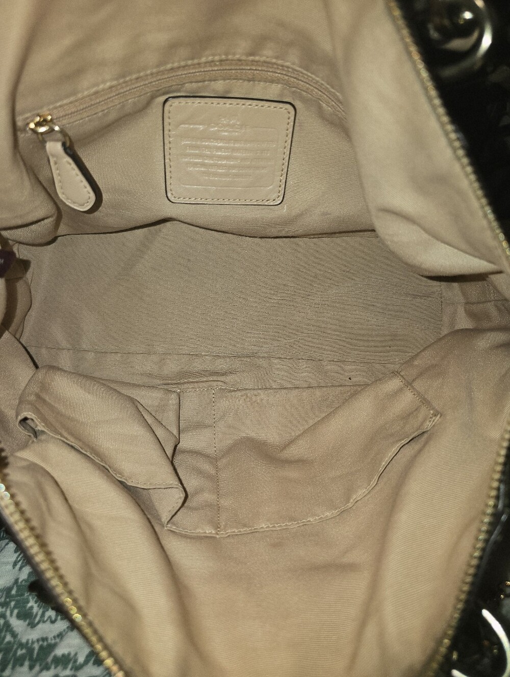 Coach Beige Collette Leather Satchel - Picture 7 of 12